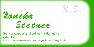 monika stetner business card